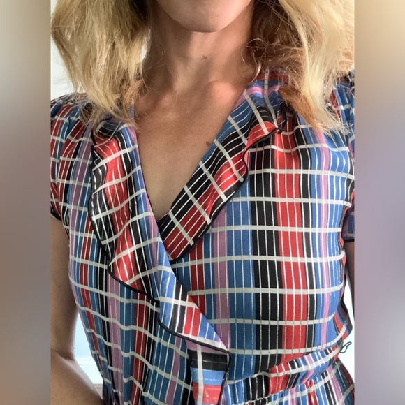 WAYF metallic wrap dress - Picture 5 of 8